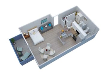 A2 Floor Plan at Milano Apartments, Torrance, CA, 90503