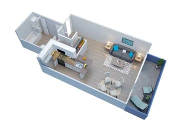 A3 Floor Plan at Milano Apartments, Torrance, CA