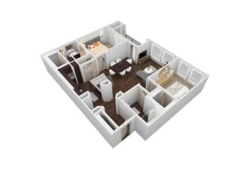 VU - 2X2B Floor Plan