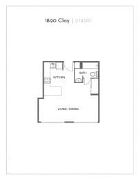 our floor plan for the studio