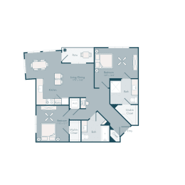 bedroom floor plan 05 | the mansions on the park at Array La Mesa, La Mesa
