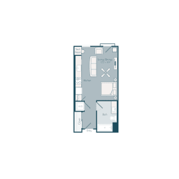 bedroom floor plan | the apartments by the sloane club at Array La Mesa, California