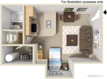 a bedroom with a bathroom and a closet