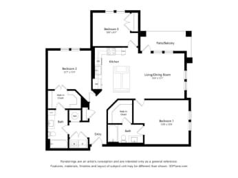 a floor plan of a house with different floors