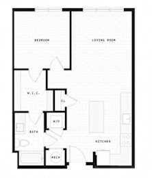a floor plan of a house with an open floor plan