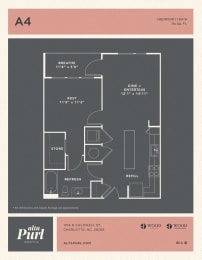 Floor Plan  a floor plan for a unit with a bedroom and a bathroom