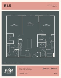 Floor Plan  a floor plan of a 2100 sq ft apartment
