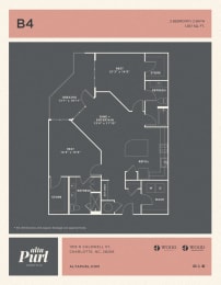 Floor Plan  a floor plan of a bedroom apartment