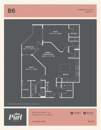 Floor Plan  a floor plan of a bedroom apartment