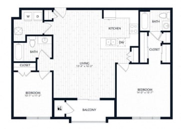 a floor plan of a house with an open floor plan