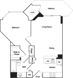 a floor plan of a house with bedrooms and a living room