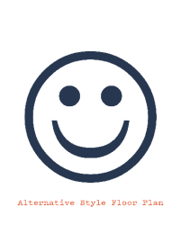 an alternative style floor plan with a smile
