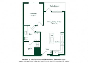 this is the floor plan for a bedroom apartment