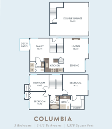 Floor Plan  a floor plan of a house with bedrooms and baths