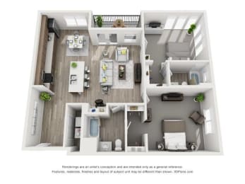 a 1 bedroom floor plan  villas at spring creek