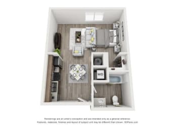 a 1 bedroom floor plan  villas at spring creek