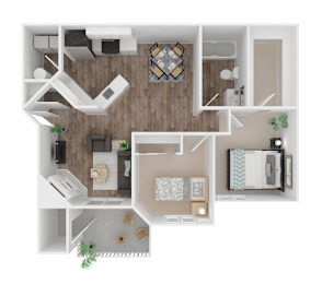 2 Bedroom Floorplan at The Arden, Gresham, OR