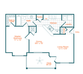 a floor plan of a bedroom floor plan with a bathroom and a living room