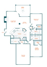 a blueprint of a floor plan of a house