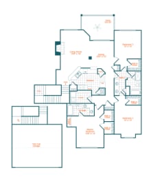 a blueprint of a floor plan of a house