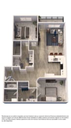 a 1 bedroom floor plan  395