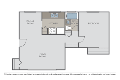 1Bed 1Bath at Hillsdale Garden Apartments, San Mateo, California