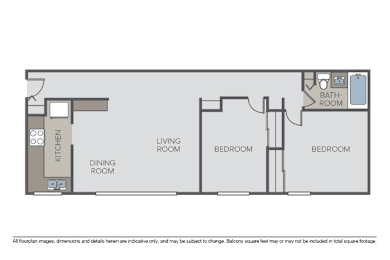 2Bed 1Bath at Hillsdale Garden Apartments, San Mateo