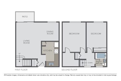 2Bed 1Bath_A at Hillsdale Garden Apartments, California