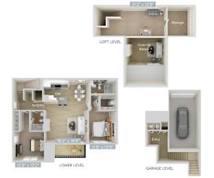 the floor plans of the apartments