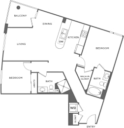 A black and white image of a house floor plan.