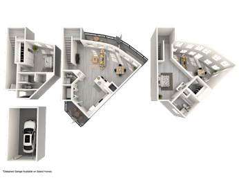 A set of four images showing different floor plans of a house.