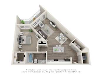 Acoustic One bedroom one bathroom