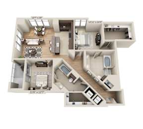 A floor plan of a two-story home with dimensions and room layout.
