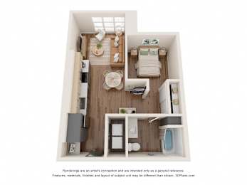  Floor Plan Urban 1Bed - B2
