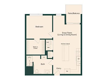  Floor Plan 1B-2.1.A
