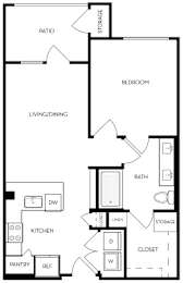 A black and white image of a house floor plan.