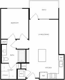 A black and white image of a house floor plan.