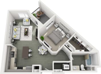 A1D one bedroom one bathroom