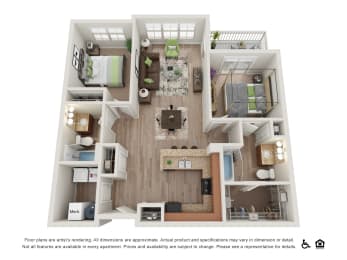 3D Image of Broadway floorplan