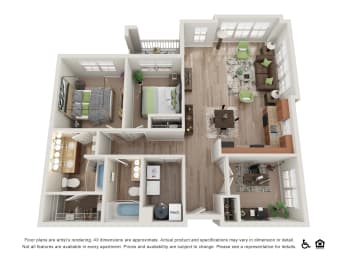 3D image of Fulton floorplan