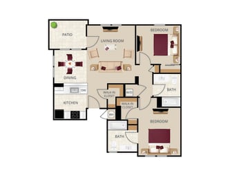 two bedroom floor plan apartments for rent  the nexus