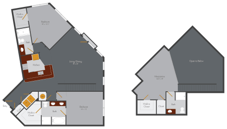 a floor plan and a diagram of a house