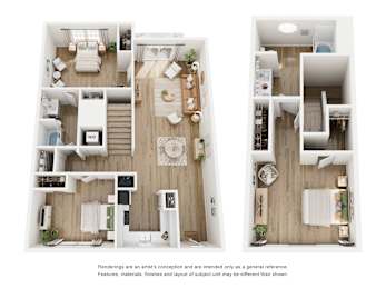 A set of four images showing different floor plans of a house.