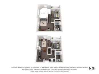 Riverwalk 2B2B Townhome 1,161 Sq.Ft. at Riverwalk, Eugene, OR