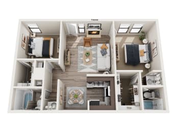 a 2400 sq ft floor plan with a bedroom and a living room