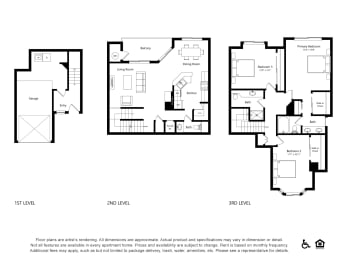 a set of four floor plans of a house  at St. Moritz, Aliso Viejo, CA, 92656