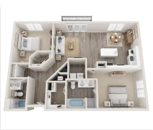2 bedroom floor plan