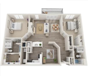 2 bedroom floor plan