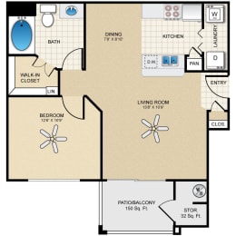 a floor plan of a two story house with a kitchen and a living room