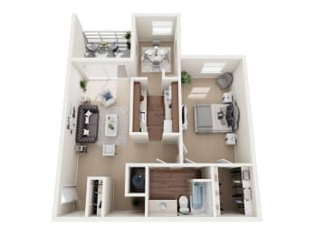 a 3d rendering of a floor plan of a house